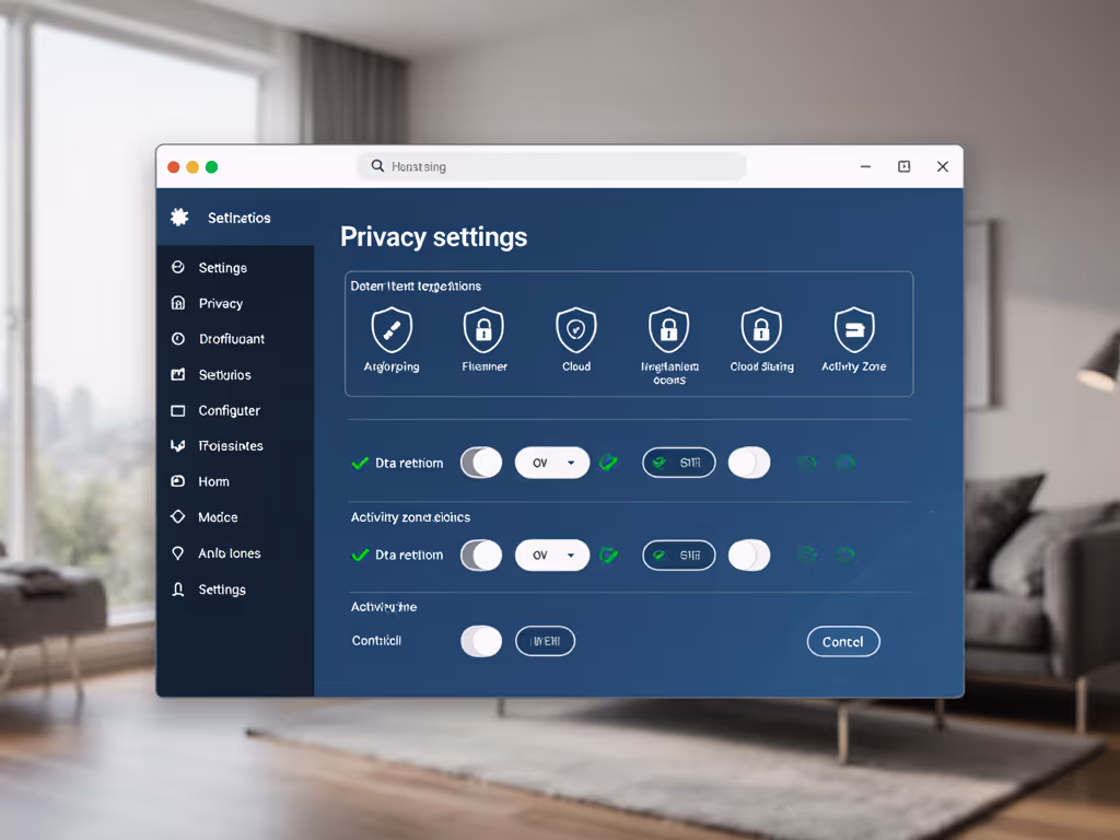 privacy configuration settings interface